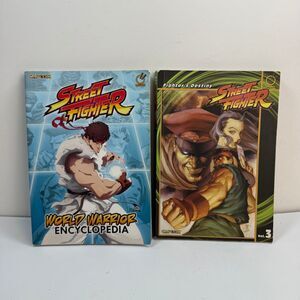 Lot of 2 Street Fighter World Warrior Encyclopedia Books Fighter's Destiny Vol 3